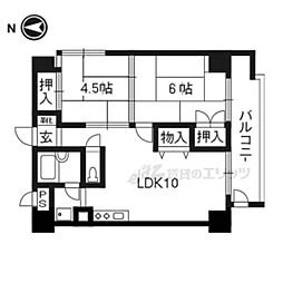 東和ハイツ東館 2LDKの間取図画像