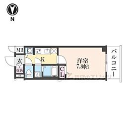 ファステート京都洛南エリーゼ 1Kの間取図画像