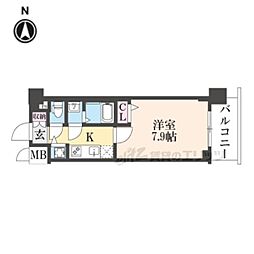 ファステート京都洛南エリーゼ 1Kの間取図画像