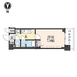 ファステート京都洛南エリーゼ 1Kの間取図画像