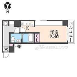 ライオンズマンション京都東堀川 1Kの間取図画像