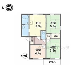 ジョーカンC 3DKの間取図画像