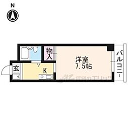 ジュネスイン京都 1Kの間取図画像