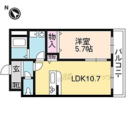 ミモザコート 1LDKの間取図画像