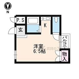 casa神領 1Kの間取図画像