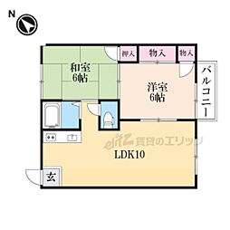 フォーブル大江 2LDKの間取図画像