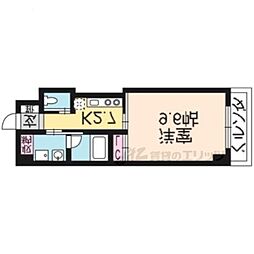ソフィアブリュー二条 1Kの間取図画像