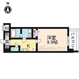 メゾンダンディ 1Kの間取図画像