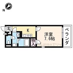 レオネクストミューズ 1Kの間取図画像