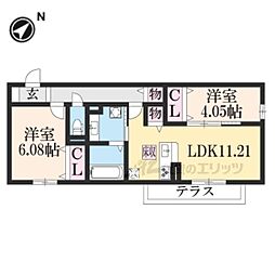 ソラーレ善 2LDKの間取図画像