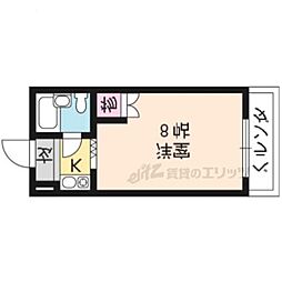レジデンス・タイコー 1Kの間取図画像