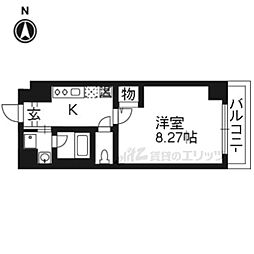ふらっとおくa 1Kの間取図画像