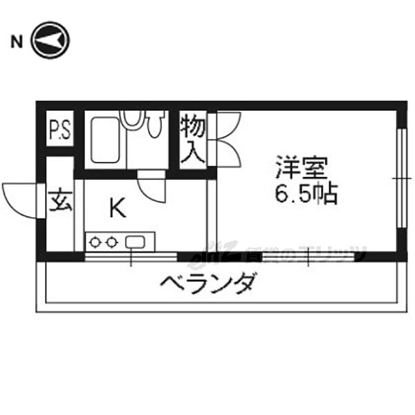 コーポ大敬II 201｜京都府京都市伏見区深草直違橋片町(賃貸マンション1K・2階・17.05㎡)の写真 その2