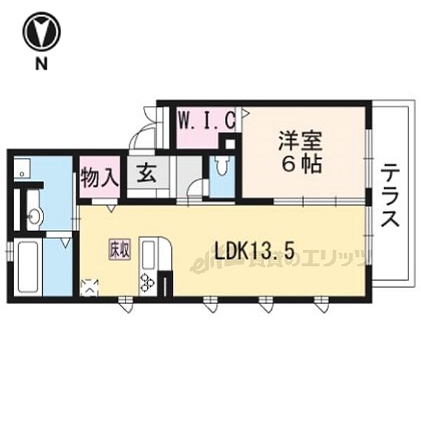 ル・クール鳥羽 102｜京都府京都市伏見区下鳥羽西柳長町(賃貸アパート1LDK・1階・49.21㎡)の写真 その2