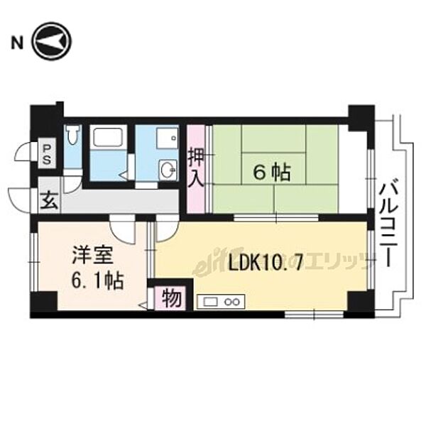 Ｍレヴェンテ 301｜京都府京都市南区久世中久世町３丁目(賃貸マンション2LDK・3階・55.05㎡)の写真 その2