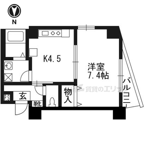 プレステージ翼 1008｜京都府京都市山科区椥辻東浦町(賃貸マンション1DK・10階・29.89㎡)の写真 その2