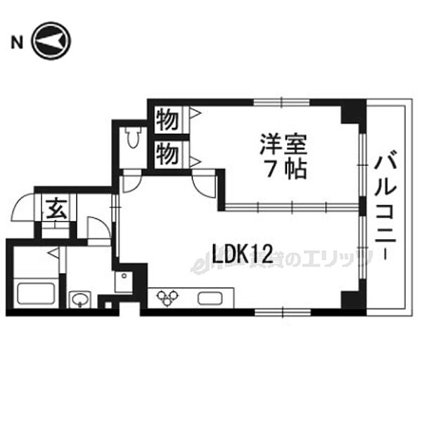 メゾンドココ 201｜京都府京都市下京区薬園町(賃貸マンション1LDK・5階・42.50㎡)の写真 その2