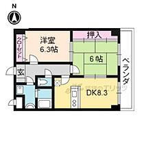 コスモスフローラ醍醐 505 ｜ 京都府京都市伏見区醍醐構口町（賃貸マンション2LDK・5階・53.80㎡） その2