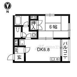 プルミエール 1DKの間取図画像