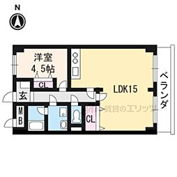 池田ビル 1LDKの間取図画像