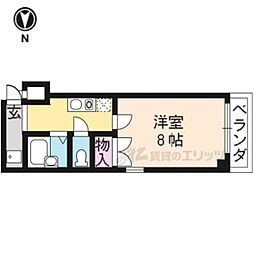 JR東海道・山陽本線 京都駅 徒歩17分の賃貸マンション 1階1Kの間取り