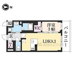 ソルテラス京都東寺HOMARE 1LDKの間取図画像