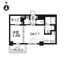 プリオーレ京都駅前 1LDKの間取図画像