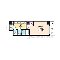 アドバンス京都烏丸グルーブ 1Kの間取図画像