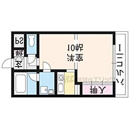 ヴァンヴェール35 1Kの間取図画像