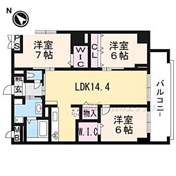 ときわぎ 3LDKの間取図画像