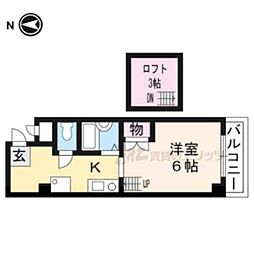 ピーターラビット壱番館 1Kの間取図画像