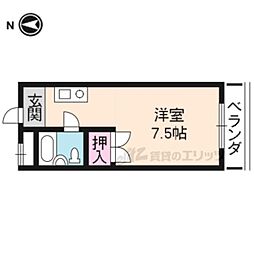 ヴィランセンワ城南 ワンルームの間取図画像