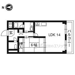 メゾン・ド・セレサ 1LDKの間取図画像
