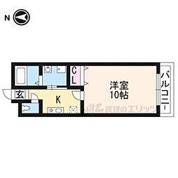 ブランドールO&K 1Kの間取図画像