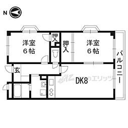セレーノ祥豊 2DKの間取図画像