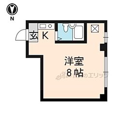 パレスオブタクティクス ワンルームの間取図画像