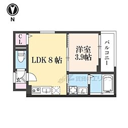 F ASECIA POLAKE 1LDKの間取図画像