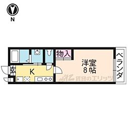 シークリエーション西大路御池 1Kの間取図画像