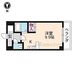 ラッジングハウス蘭3 ワンルームの間取図画像