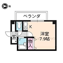 ラフィネ・K ワンルームの間取図画像