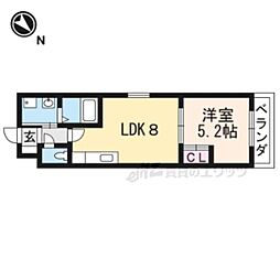 サクシード藤森 1LDKの間取図画像
