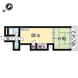 シャルレ1番館 1LDKの間取図画像