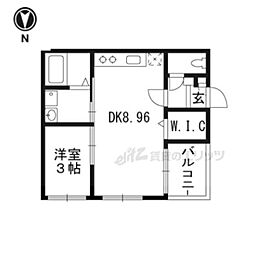 レガリスト伏見 1LDKの間取図画像