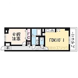 ヴェルデストーリァ2 1LDKの間取図画像