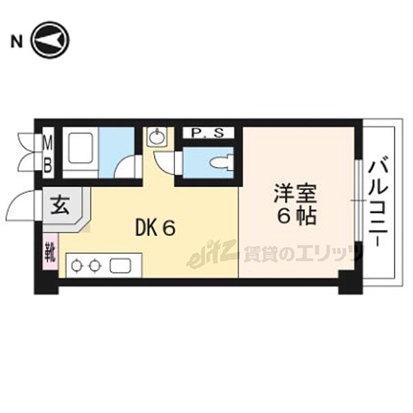 パールハイツイナリ 1058｜京都府京都市伏見区深草一ノ坪町(賃貸マンション1DK・1階・30.97㎡)の写真 その2