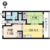 京都府宇治市五ヶ庄戸ノ内（賃貸マンション2LDK・1階・53.07㎡） その2