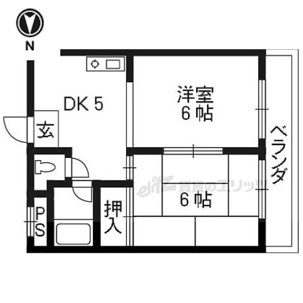 京都府京都市伏見区醍醐中山町(賃貸マンション2DK・2階・37.20㎡)の写真 その2