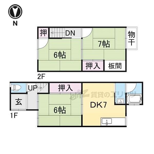 日野馬場出町54-29貸家 ｜京都府京都市伏見区日野馬場出町(賃貸一戸建3DK・2階・60.14㎡)の写真 その2