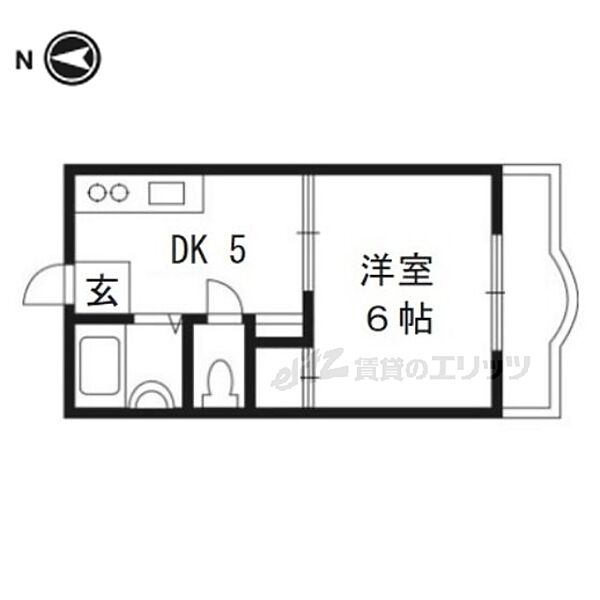 セイル吉祥院 207｜京都府京都市南区吉祥院前川原町(賃貸マンション1DK・2階・22.68㎡)の写真 その2