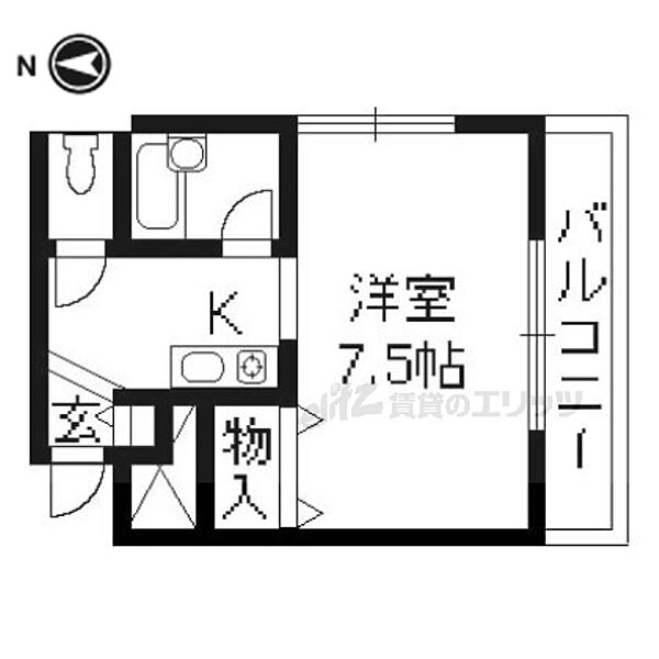 エルデ観月橋 101｜京都府京都市伏見区桃山町泰長老(賃貸マンション1K・1階・23.00㎡)の写真 その2